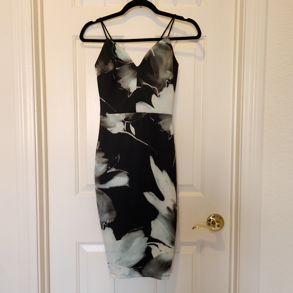 Lulus Elegant Black and White Women's Dress
